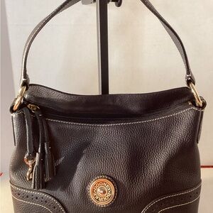 Dooney & Bourke Black Pebbled Leather Shoulder Bag